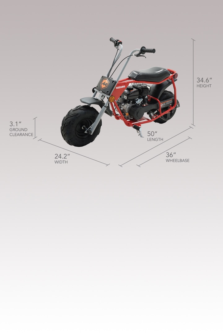  Massimo MB100 79cc 4-Stroke Kids Gas Powered Dirt Bike